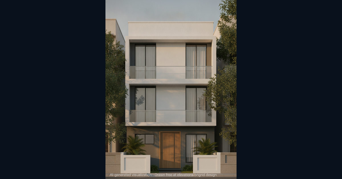 Elevation render by Manju, on the Ongrid Design community wall