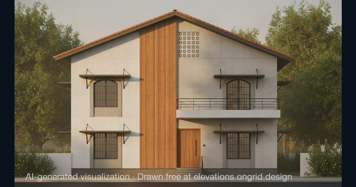 Elevation render by Sai, on the Ongrid Design community wall