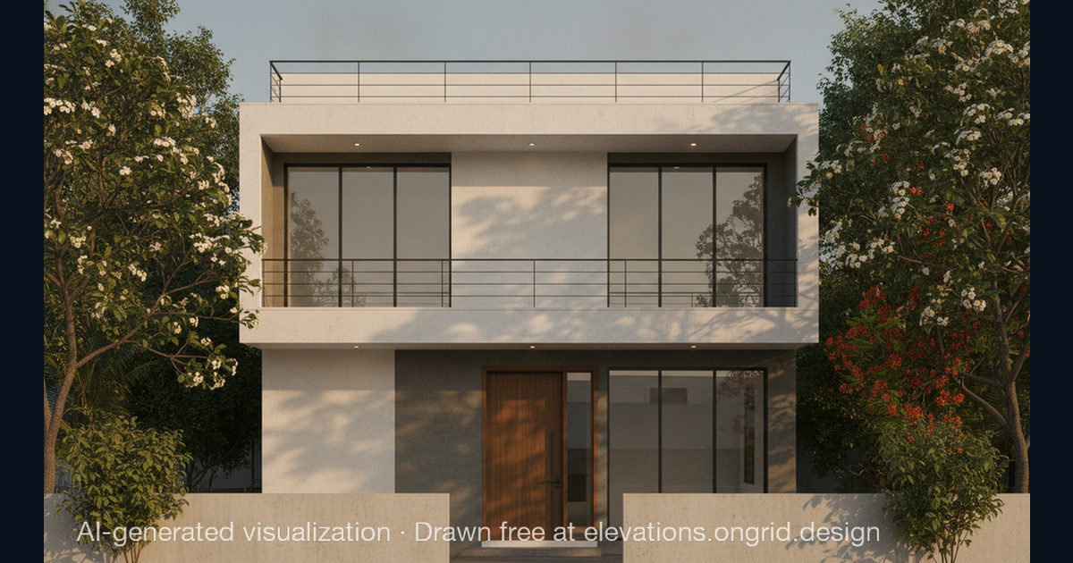 Elevation render by savinay, on the Ongrid Design community wall