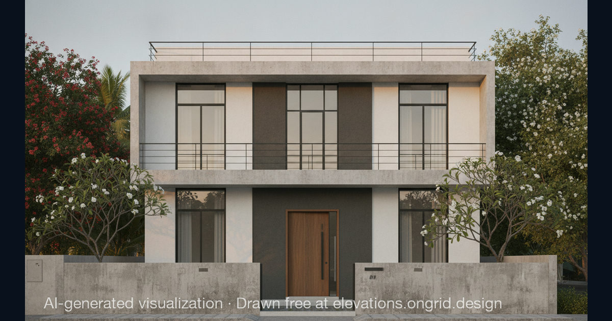 Elevation render by Muhammed, on the Ongrid Design community wall