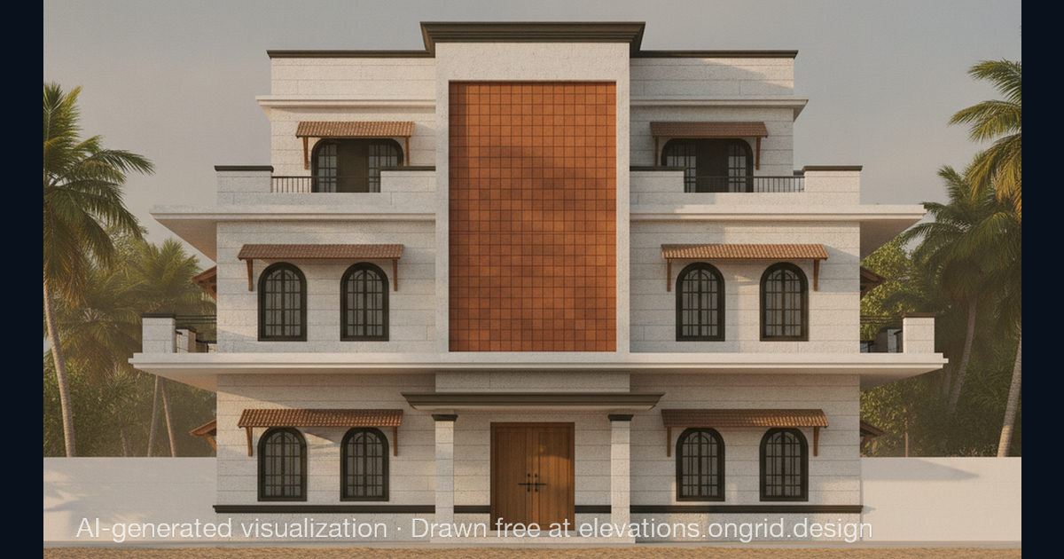 Elevation render by saravanan, on the Ongrid Design community wall