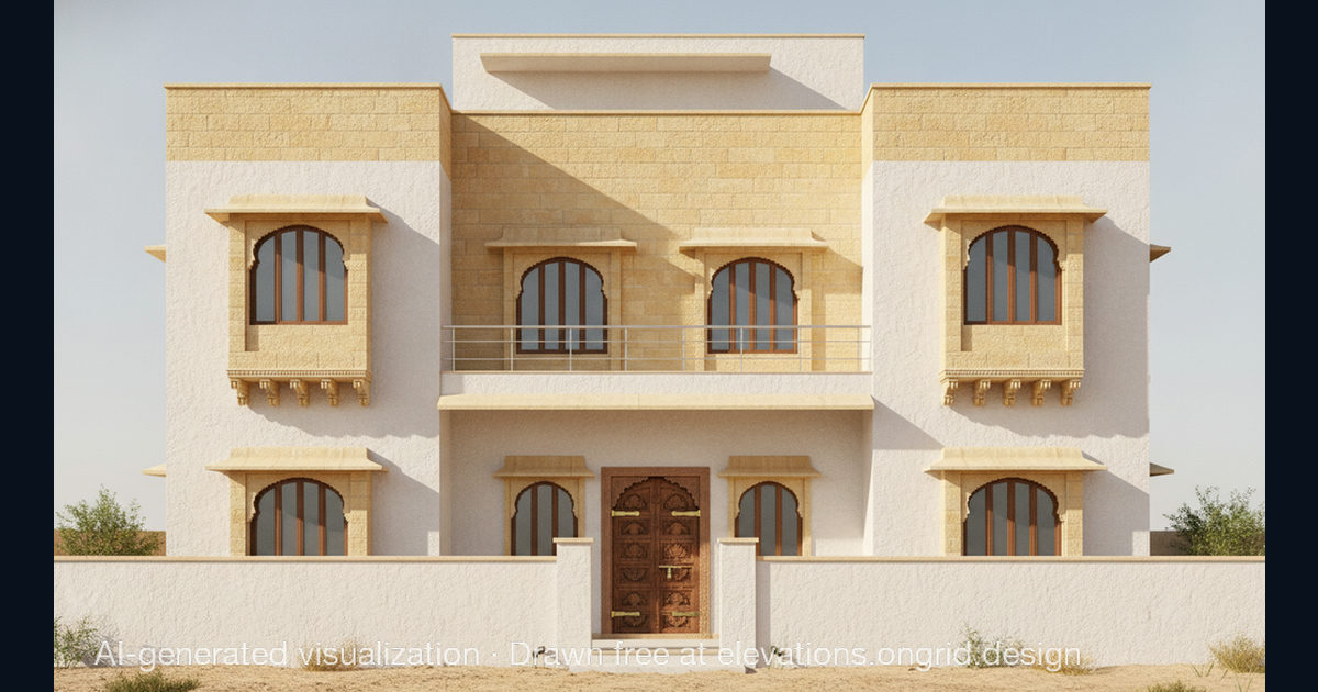 Elevation render by SPARSH, on the Ongrid Design community wall