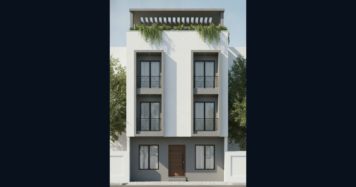 Elevation render by Shaik, on the Ongrid Design community wall