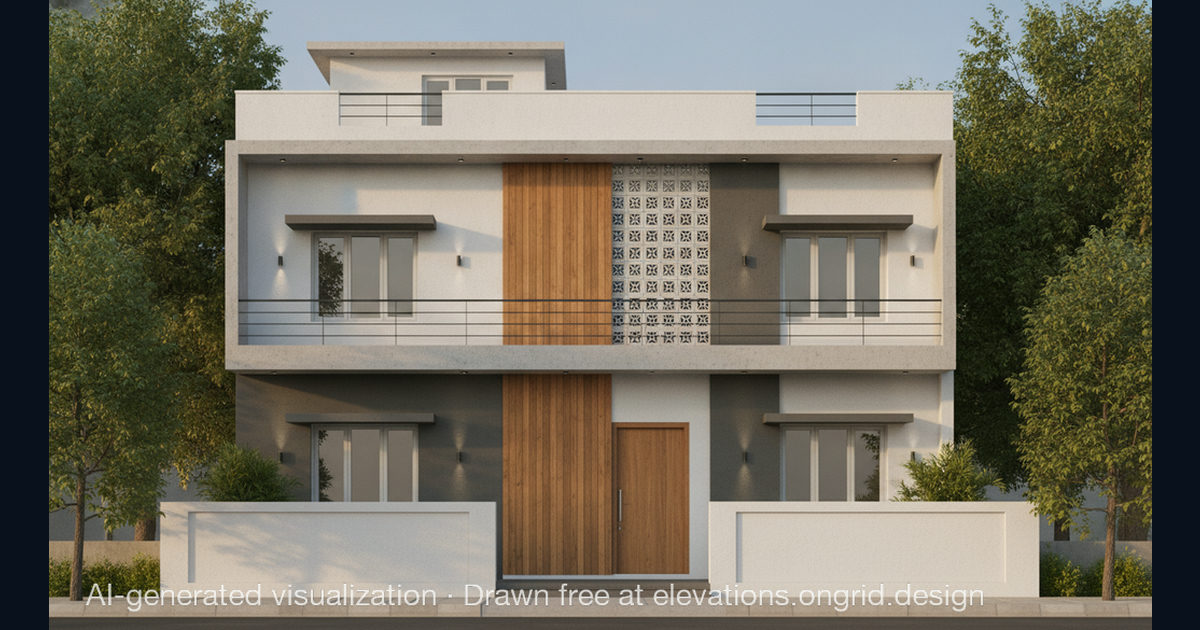 Elevation render by Saketh, on the Ongrid Design community wall