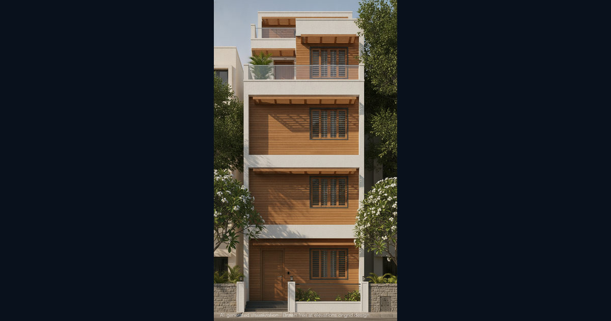 Elevation render by Punith, on the Ongrid Design community wall