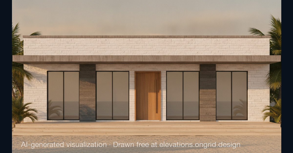 Elevation render by Being, on the Ongrid Design community wall