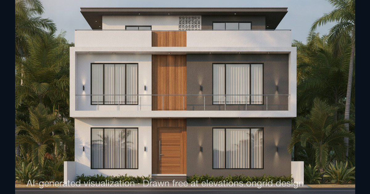 Elevation render by Shankar, on the Ongrid Design community wall