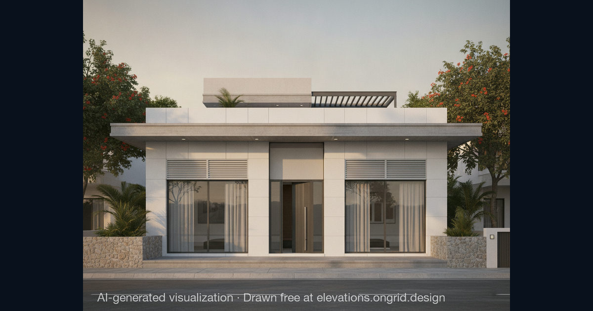 Elevation render by Sreenidhi, on the Ongrid Design community wall