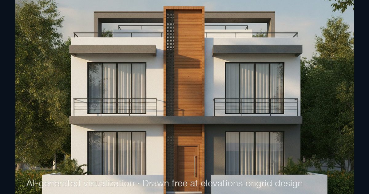 Elevation render by Charan, on the Ongrid Design community wall
