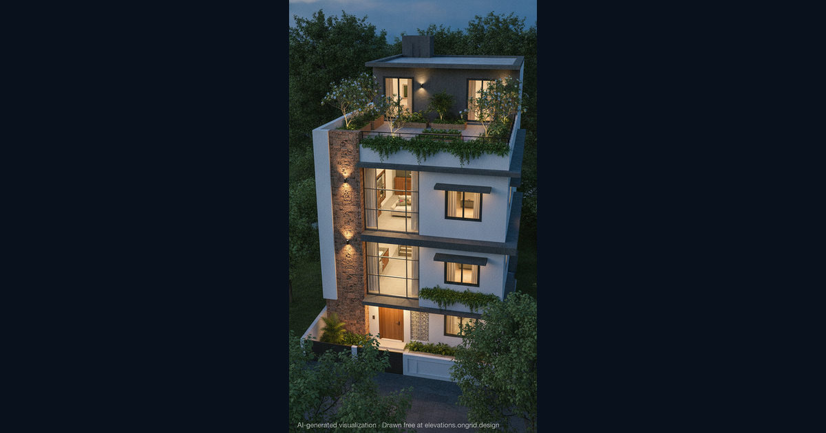 Elevation render by CI, on the Ongrid Design community wall