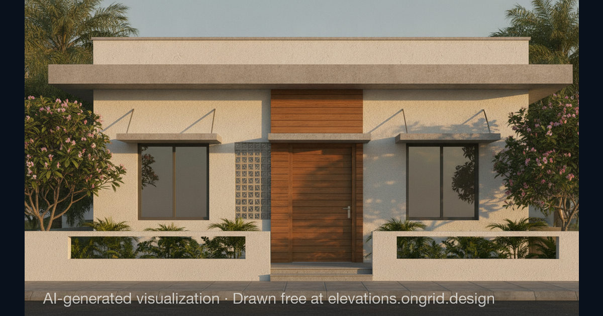 Elevation render by Arun, on the Ongrid Design community wall