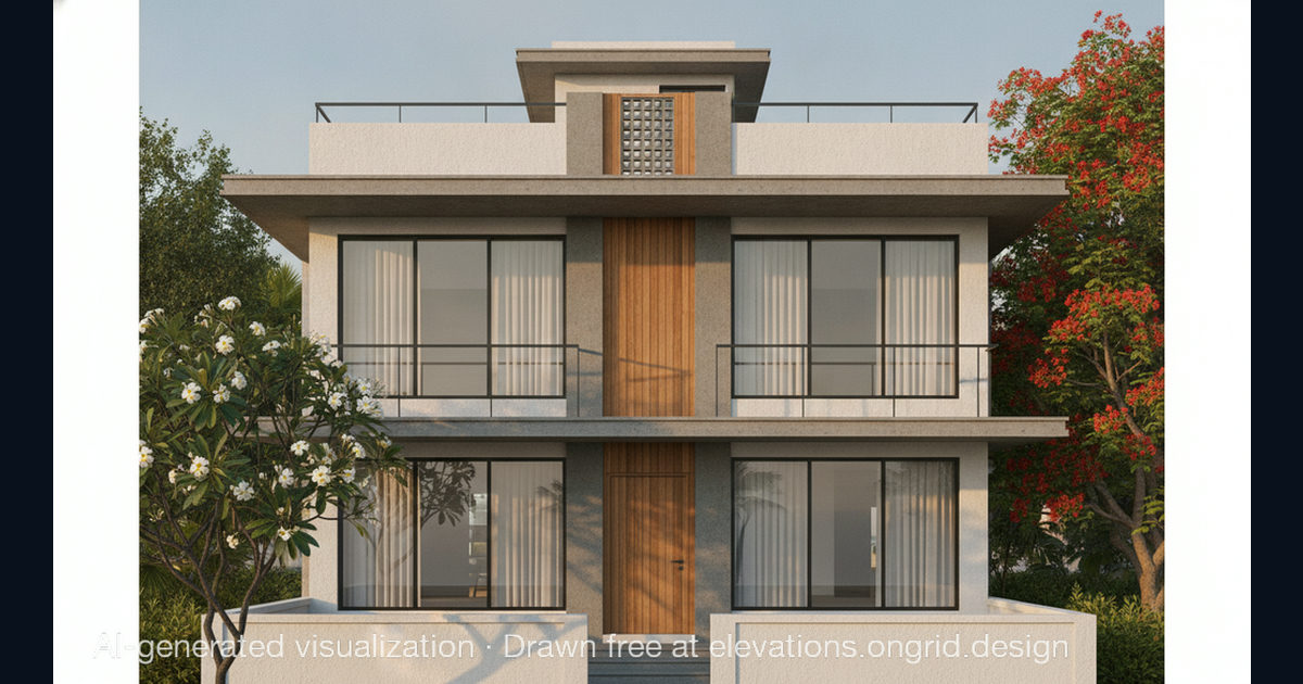 Elevation render by Rajiv, on the Ongrid Design community wall